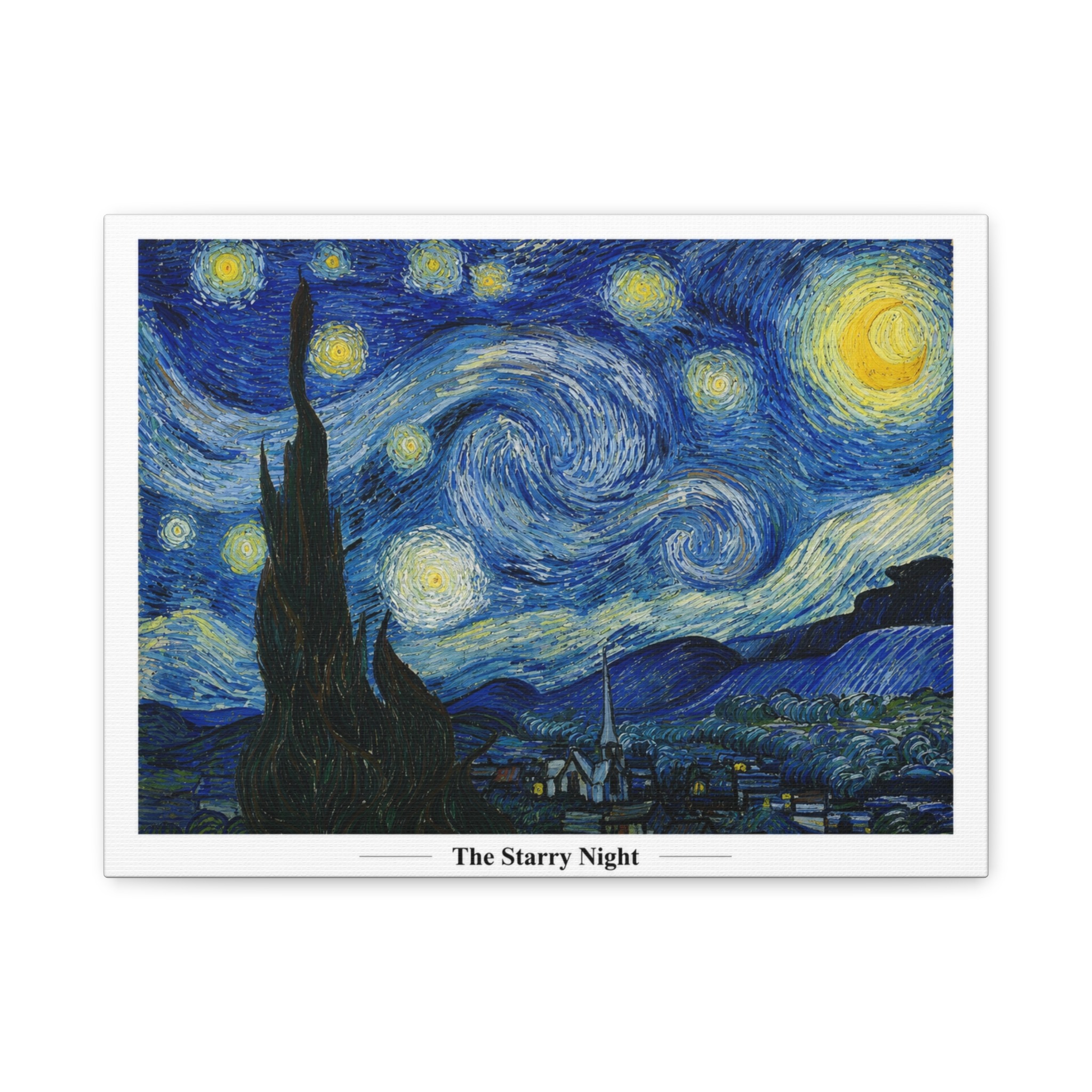Starry Night Matte Stretched Canvas (1.25") — Classic Van Gogh Wall Art